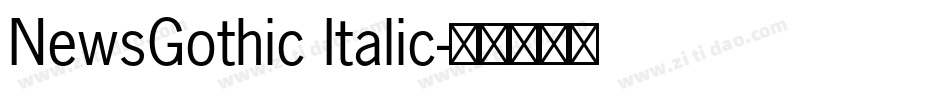 NewsGothic Italic字体转换